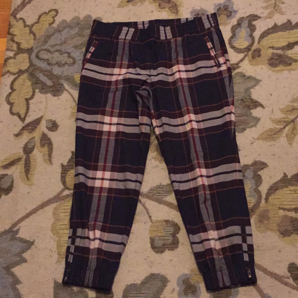 Plaid jogger pants